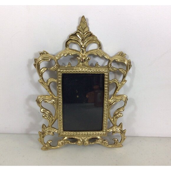 Ornate Brass Picture Frame Made in India - Picture 1 of 8